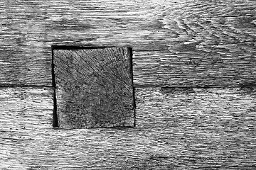 Image showing detail of wooden beam joint on old log house