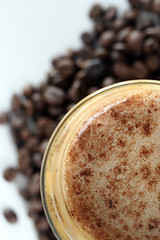 Image showing Latte Macchiato in glass