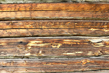 Image showing textured view of brown spruce planks 