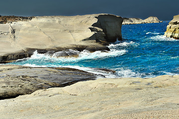 Image showing beach in Milos island, Greece