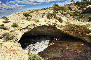 Image showing beautiful wild beach in Milos island