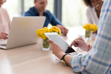 Image showing Multiethnic startup business team on meeting