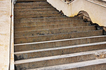 Image showing detail of dampness on stair walls