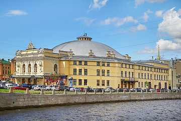 Image showing Panoramic view of Fontanka river, St.Petersburg