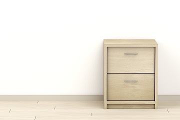 Image showing Modern wooden nightstand