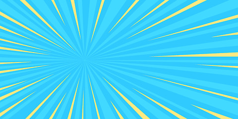 Image showing pop art sun blue background