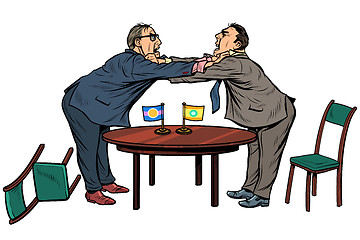 Image showing policy diplomacy and negotiations. Fight opponents