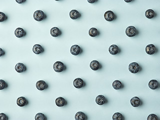 Image showing blueberry pattern on blue background