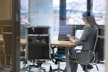 Image showing Businesswoman using tablet