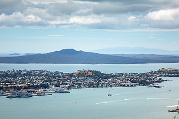 Image showing view to the Auckland harbour New Zealand