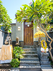 Image showing door with statues in Bali Indonesia