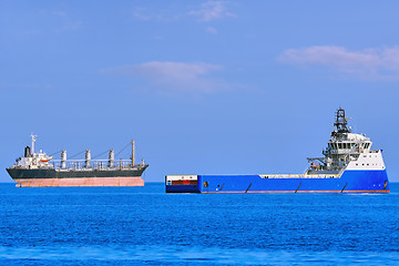 Image showing Cargo Ships at Anchorage