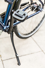 Image showing Bicycle - detail of pedal with gear and chain