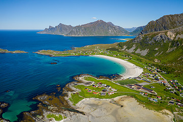 Image showing Beach Lofoten archipelago islands beach