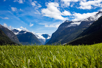 Image showing lovatnet lake Beautiful Nature Norway.