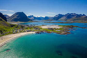 Image showing Beach Lofoten archipelago islands beach