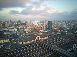 Image showing Aerial view of the city of Kiev