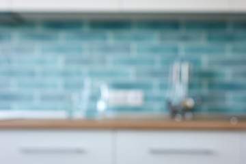 Image showing Blur image of Kitchen Room interior.