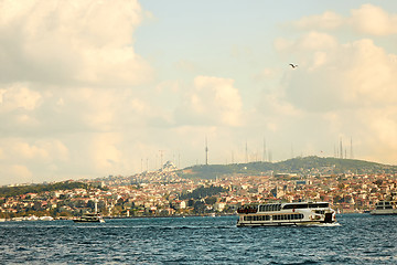 Image showing City landscape, sea, sky Istanbul, Turkey