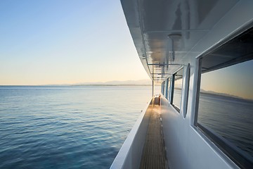 Image showing Corridor of luxury yacht