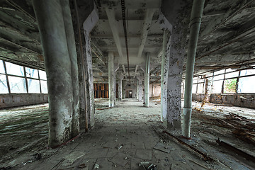 Image showing Damaged Roof in Jupiter Factory, Chernobyl Exclusion Zone 2019