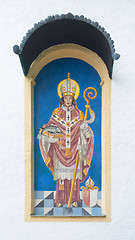 Image showing bishop painting on a white wall