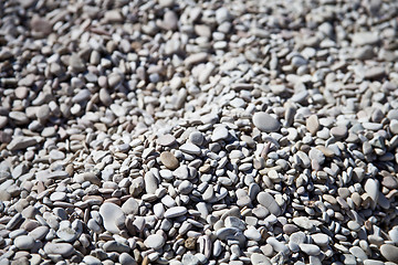 Image showing Abstract background with grey and white peable stones 