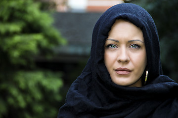 Image showing Muslim lady in scarf