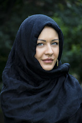 Image showing Muslim lady in scarf