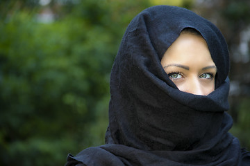 Image showing Muslim lady in scarf