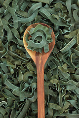 Image showing Sprouted Spelt Spirulina Tagliatelle Pasta