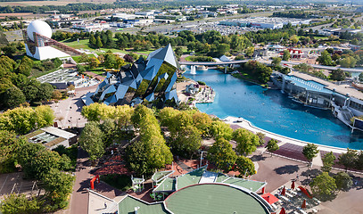 Image showing Futuroscope theme park aerial view in Poitiers, France