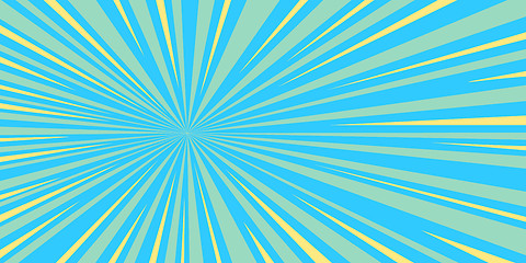 Image showing blue rays pop art background