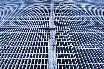 Image showing metal grid walkway