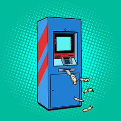 Image showing ATM money. cash theft issuance loss