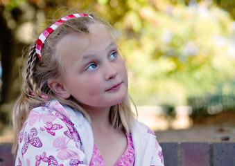 Image showing wistful young girl