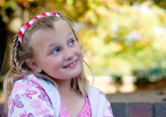 Image showing wistful young girl