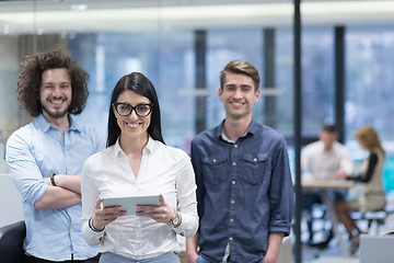 Image showing Portrait of a startup business team At A Meeting