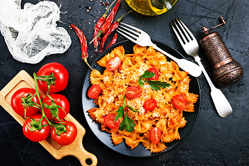 Image showing pasta with sauce