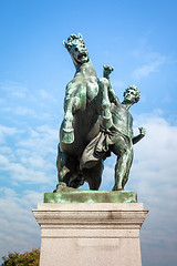 Image showing horse with man statue in Vienna Austria
