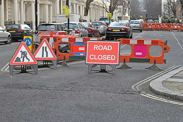 Image showing Road Works London