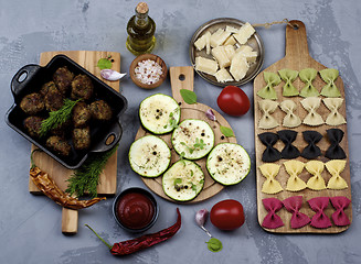 Image showing Farfalle and Zucchini Pasta