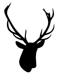 Image showing Deer head silhouette