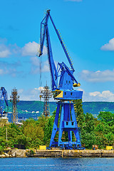 Image showing Harbour Level Luffing Crane