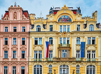 Image showing Facades of an Old Buildings