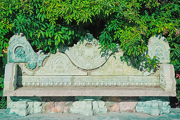 Image showing Old Stone Bench