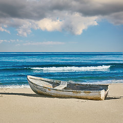 Image showing Old Boat on the Shore