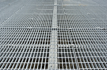 Image showing metal grid walkway