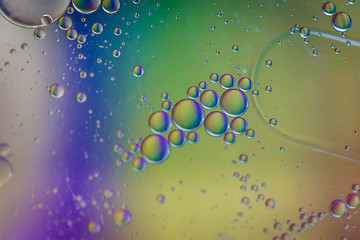 Image showing Rainbow defocused abstract background picture made with oil, water and soap