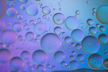 Image showing Multicolored abstract background picture made with oil, water and soap